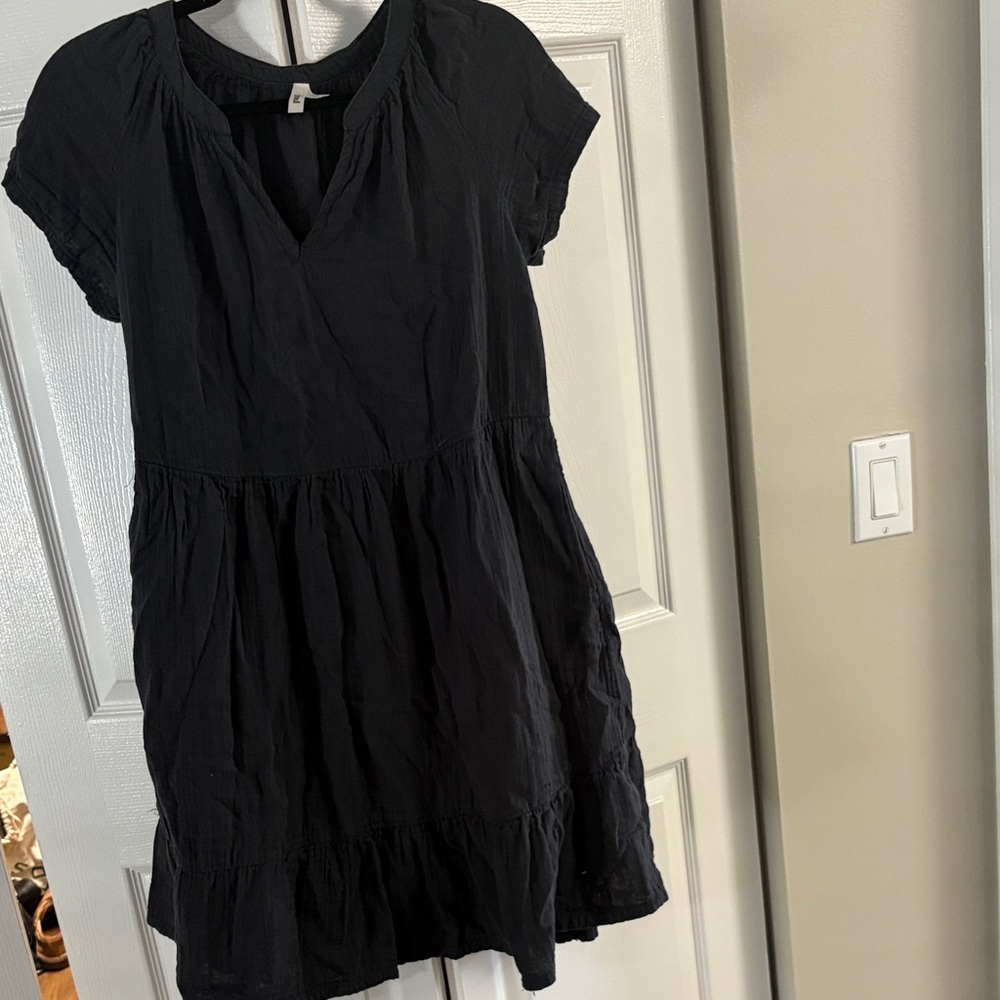 Pact Charcoal Short Sleeve dress